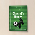 Personalised Football Theme Print For Boys Bedroom Son Gift