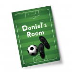 Personalised Football Theme Print For Boys Bedroom Son Gift