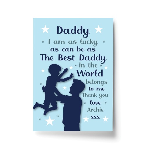 Daddy Gift For Birthday Christmas Personalised Print