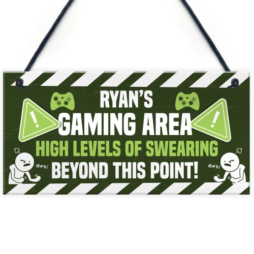 Personalised Gaming Room Sign Boys Bedroom Gamer Gift