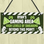 Personalised Gaming Room Sign Boys Bedroom Gamer Gift