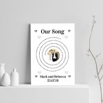 Personalised Wedding Gift For Husband Wife Song Lyrics Print