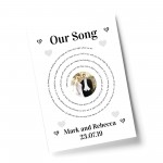 Personalised Wedding Gift For Husband Wife Song Lyrics Print