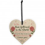 Best Girlfriend Gift Wood Heart Girlfriend Birthday Christmas