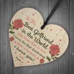 Best Girlfriend Gift Wood Heart Girlfriend Birthday Christmas