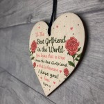 Best Girlfriend Gift Wood Heart Girlfriend Birthday Christmas