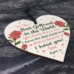 Best Girlfriend Gift Wood Heart Girlfriend Birthday Christmas