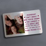 Friendship Sign Best Friend Gift Photo Wallet Card Thank You