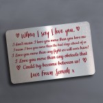 Personalised Anniversary Gift Metal Wallet Card Birthday Xmas