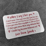 Personalised Anniversary Gift Metal Wallet Card Birthday Xmas