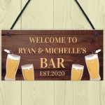 Personalised Bar Sign For Home Bar Pub Shed Garage Garden