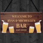 Personalised Bar Sign For Home Bar Pub Shed Garage Garden