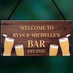 Personalised Bar Sign For Home Bar Pub Shed Garage Garden