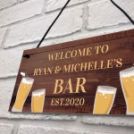 Personalised Bar Sign For Home Bar Pub Shed Garage Garden