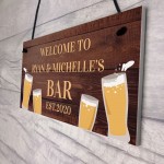 Personalised Bar Sign For Home Bar Pub Shed Garage Garden