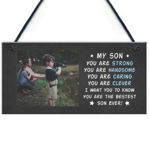 Gift For Son Birthday Christmas Personalised Photo Plaque