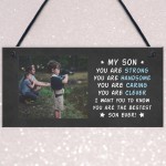 Gift For Son Birthday Christmas Personalised Photo Plaque