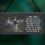 Gift For Son Birthday Christmas Personalised Photo Plaque