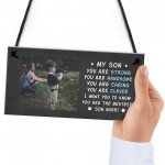 Gift For Son Birthday Christmas Personalised Photo Plaque