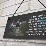 Gift For Son Birthday Christmas Personalised Photo Plaque