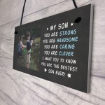 Gift For Son Birthday Christmas Personalised Photo Plaque