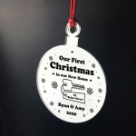 New Home Gift Personalised 1st Christmas Bauble Engraved Gift