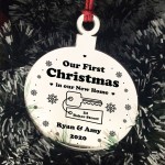 New Home Gift Personalised 1st Christmas Bauble Engraved Gift