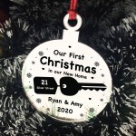 Personalised Our First Christmas Engraved Bauble New Home Gift