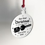 Personalised Our First Christmas Engraved Bauble New Home Gift