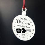 Personalised First Christmas In Our New Home Engraved Bauble