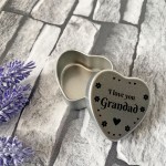 Silver Heart Tin Grandad Gift Christmas Birthday Present