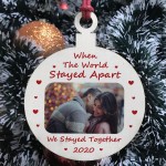 Personalised Photo Christmas Tree Decoration Wood Bauble Gift