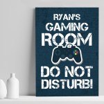 Blue Gaming Poster Gamer Gift Playstation Inspired Print