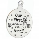 Our First Christmas With Dog Pet Engraved Christmas Decoration