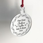 Our First Christmas Together Engraved Bauble Personalised