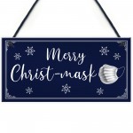 Funny Merry Christmas Sign Lockdown Quarantine Gift Decoration