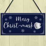 Funny Merry Christmas Sign Lockdown Quarantine Gift Decoration