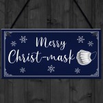 Funny Merry Christmas Sign Lockdown Quarantine Gift Decoration