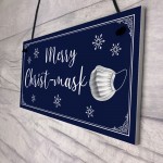 Funny Merry Christmas Sign Lockdown Quarantine Gift Decoration