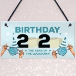 Lockdown Birthday Gift Hanging Plaque Funny Birthday Decoration