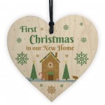 First Christmas In New Home Christmas Decoration Wood Heart