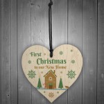 First Christmas In New Home Christmas Decoration Wood Heart