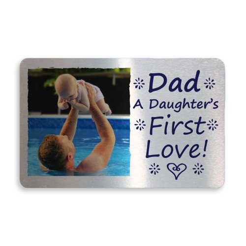 Personalised Dad Birthday Christmas Gift Metal Wallet Insert