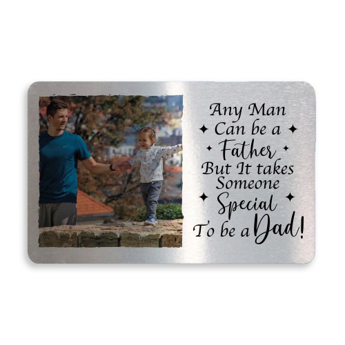 Personalised Photo Metal Wallet Insert For Dad Birthday Xmas