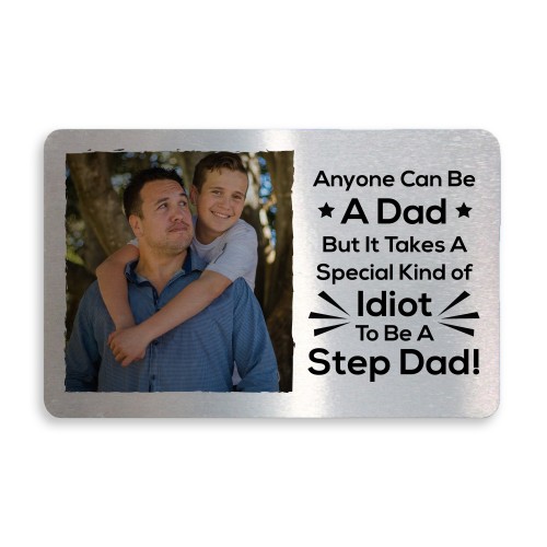 Personalised Gift For Step Dad Wallet Insert Birthday Christmas