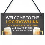 Lockdown Inn Funny Home Bar Sign Man Cave Garage Door Sign