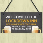 Lockdown Inn Funny Home Bar Sign Man Cave Garage Door Sign