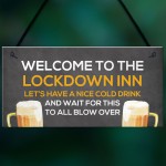 Lockdown Inn Funny Home Bar Sign Man Cave Garage Door Sign