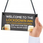 Lockdown Inn Funny Home Bar Sign Man Cave Garage Door Sign