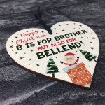 Rude Christmas Gift For Brother Novelty Wood Heart Gift Funny